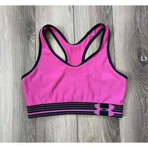 Under Armour Pink Mid-Impact Support HeatGear Sports Bra Sz XS